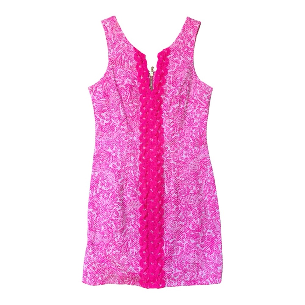 Lilly Pulitzer Target See Ya Later Pink Shift Dress Small 6 Spring Summer Preppy - Picture 2 of 6